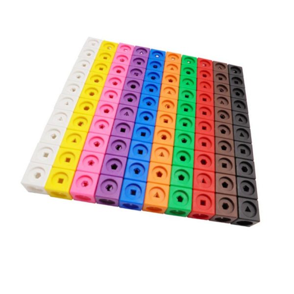 Educational Toy Geo Math and Geo Linking Cubes Building Toys - Image 3