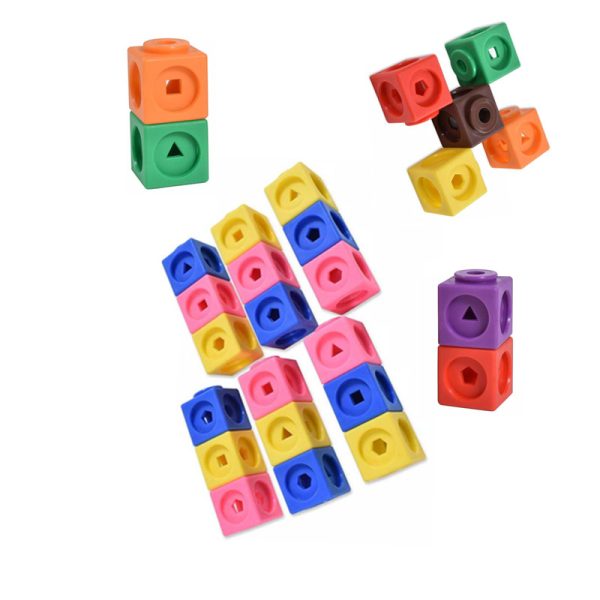 Educational Toy Geo Math and Geo Linking Cubes Building Toys - Image 4