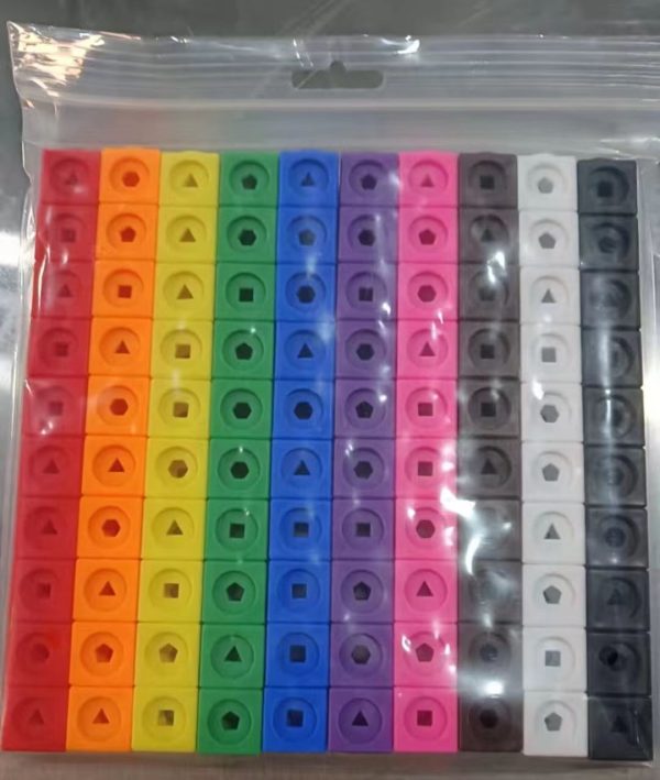 Educational Toy Geo Math and Geo Linking Cubes Building Toys - Image 5