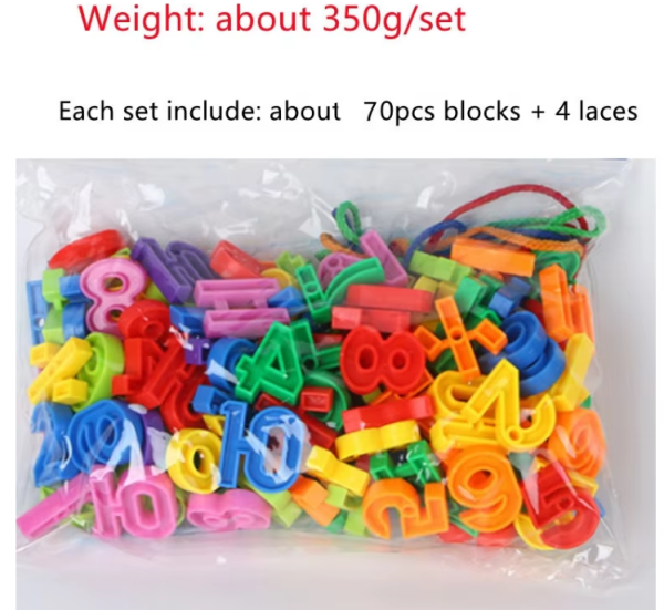 Educational Toys String Lacing numbers Blocks Set - Image 3