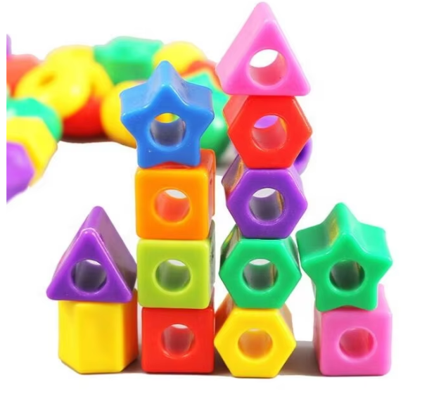 Children Threading Plastic Toy Lacing Beads Kit - Image 2