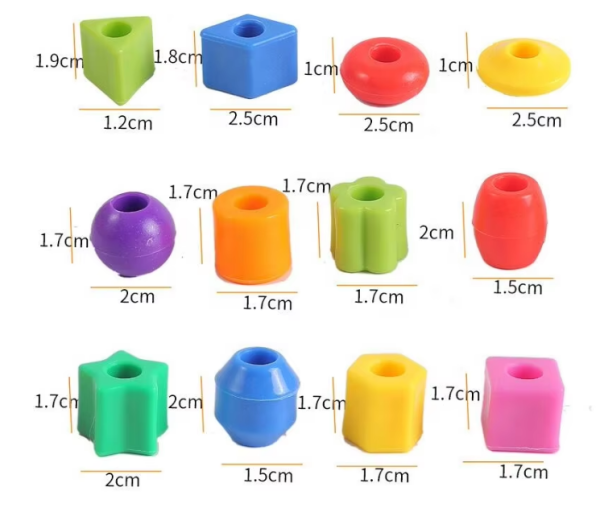 Children Threading Plastic Toy Lacing Beads Kit - Image 4