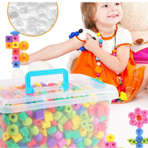 Children Threading Plastic Toy Lacing Beads Kit