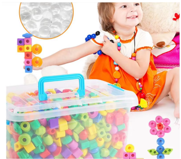 Children Threading Plastic Toy Lacing Beads Kit