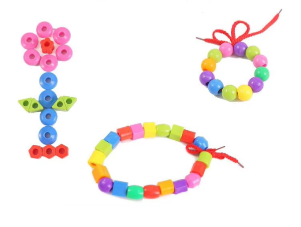Children Threading Plastic Toy Lacing Beads Kit - Image 7