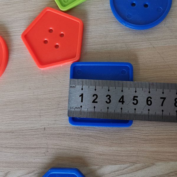 Plastic Buttons Threading Shapes Colorful Geo Shapes Threading Toys for Kids - Image 6