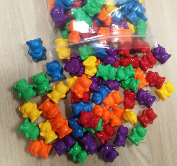 Rainbow Counting Bears Plastic Weight Bear