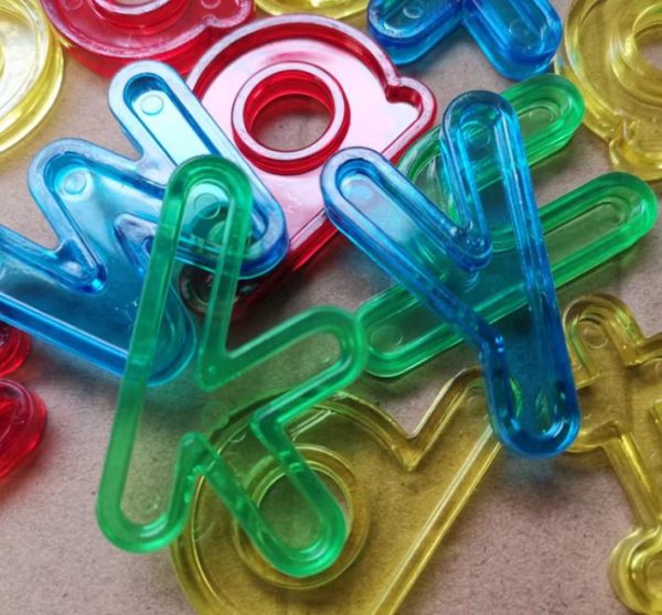 Educational Toys Transparent Abc Letters Plastic Alphabets Lowercase 26pcs Per Set