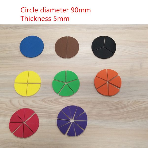 Educational Math Toy Rainbow Fraction Circles - Image 3
