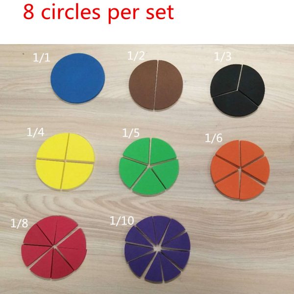 Educational Math Toy Rainbow Fraction Circles - Image 4