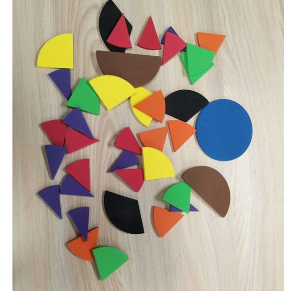 Educational Math Toy Rainbow Fraction Circles - Image 5