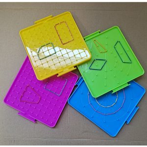 Geometry Toys Double Sides Geo Board With Pin Array Plastic Grid Board