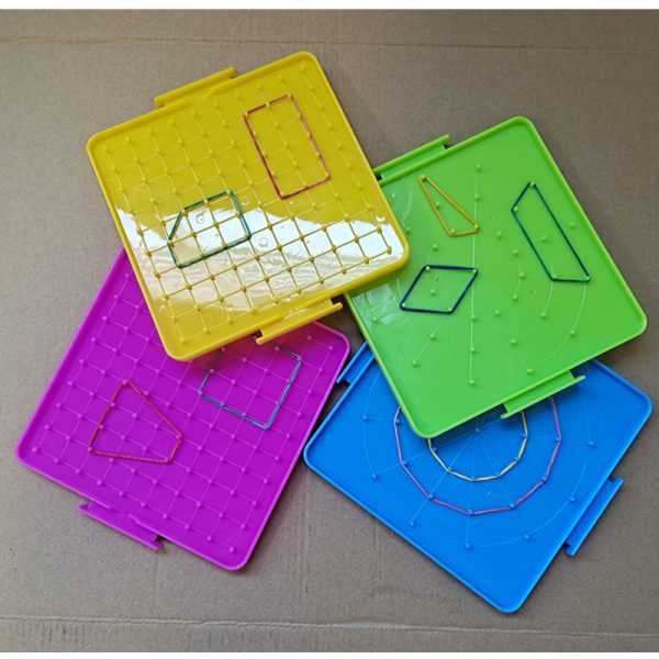 Geometry Toys Double Sides Geo Board With Pin Array Plastic Grid Board