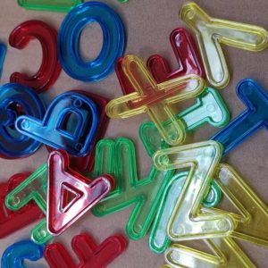 Plastic Translucent Alphabets Uppercase 26pcs Per Set