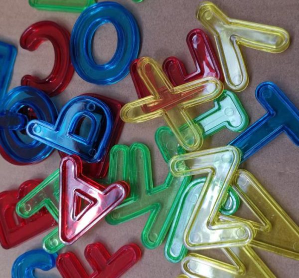 Plastic Translucent Alphabets Uppercase 26pcs Per Set