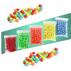 Kids Counting and Sorting Toys Colored Plastic Round Solid Beads