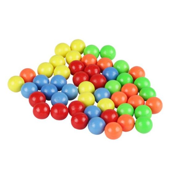 Kids Counting and Sorting Toys Colored Plastic Round Solid Beads - Image 3