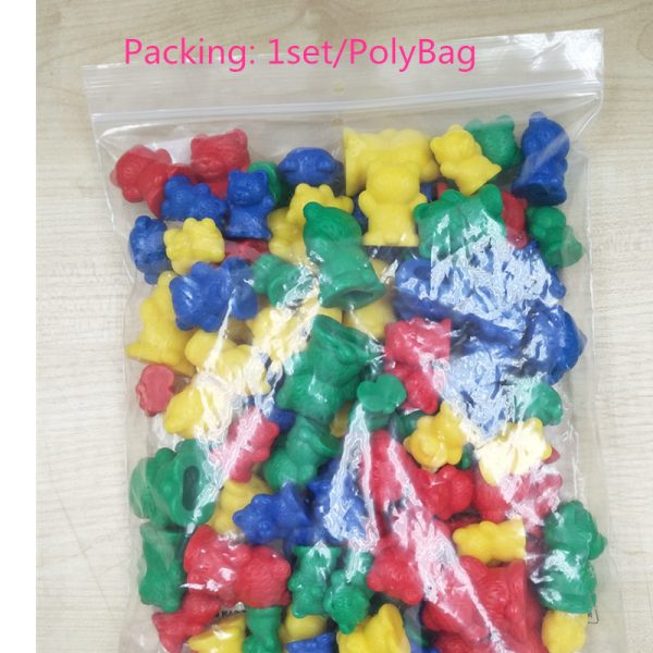 Kids Counting Toys Plastic Bear Family Colorful Counter Bears 96 pieces - Image 7