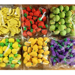 Promotional Gift Novelty Colorful Eraser for Kids Vegetable Fruit Shaped Erasers