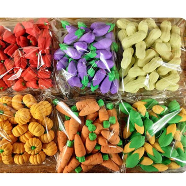 Promotional Gift Novelty Colorful Eraser for Kids Vegetable Fruit Shaped Erasers - Image 3
