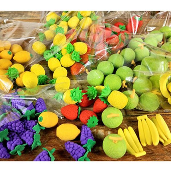 Promotional Gift Novelty Colorful Eraser for Kids Vegetable Fruit Shaped Erasers - Image 4