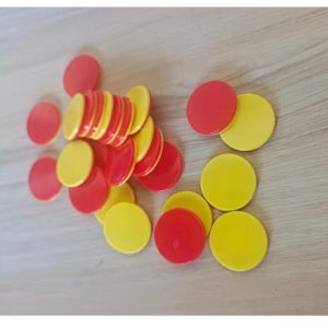 Math Toys Plastic Double Side Yellow and Blue Counters 100 Pieces for Kids