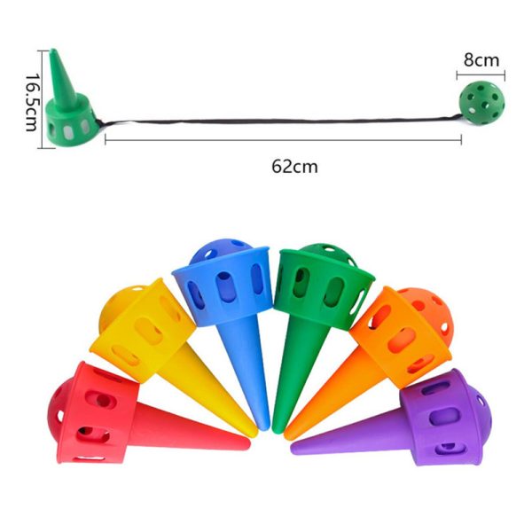 Cup and Ball Game Plastic Creative Kids Outdoor Catch Ball Game Toss Ball Set - Image 6