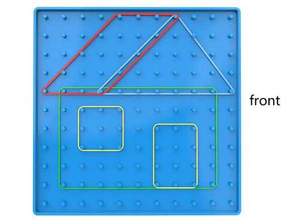 Teaching aids Geometry Board 20 cm Double Sided Geoboard - Image 2